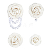 4Pcs 4 Styles Felt & Alloy Lapel Pins for Clothes JEWB-PH0001-64-1
