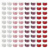 100Pcs 4 Colors Polymer Clay Rhinestone European Large Hole Beads with Silver Color Plated Brass Cores FPDL-TA0001-02-2