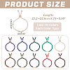 10Pcs 10 Colors Twisted Nylon Cord Silder Bracelets DIY-ME0001-10-2