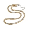 6MM 304 Stainless Steel Cuban Link Chain Necklaces for Women NJEW-G177-01GP-4