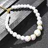 Round ABS Imitation Pearl Beads Bracelets for Women BJEW-B124-01G-3
