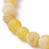 Synthetic Moonstone & Frosted Natural Weathered Agate Beads Stretch Bracelets for Women BJEW-JB11333-01-4