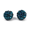 Polymer Clay Rhinestone Beads RB-H284-6MM-Half-229-3