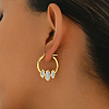 Elegant Geometric Stainless Steel Hoop Earrings for Women VP1121-2-4