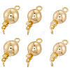 12Pcs 3 Style Round Brass Box Clasps KK-BBC0019-27-1