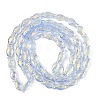 1 Strand Transparency Electroplate Glass Beads Strands GLAA-YW0004-90B-1