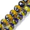 Handmade Gold Sand Lampwork Beads Strands LAMP-A003-03B-1