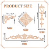 12Pcs 4 Styles Wooden Wall Decorations AJEW-WR0003-89-2