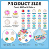 200Pcs 20 Colors Alloy Rhinestone Cabochons FIND-TA0006-32-4