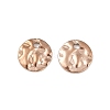 304 Stainless Steel Textured Disc Charms STAS-Q336-11A-RG-1