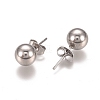 Tarnish Resistant 304 Stainless Steel Stud Earrings EJEW-L215-57E-P-2