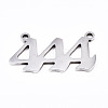 Non-Tarnish 201 Stainless Steel Pendant Links STAS-S110-115P-04-2