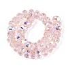 Electroplate Transparent Glass Beads Strands X-EGLA-N022-04A-D14-2