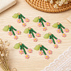 10Pcs Glass Seed Beaded Flower Pendants PALLOY-SZ00069-4