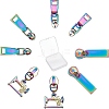 8 Pcs 4 Styles Zinc Alloy Replacement Zipper Sliders FIND-GF0001-41MC-1