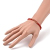 Round Natural Malaysia Jade(Dyed) Bead Stretch Bracelets BJEW-JB09127-3