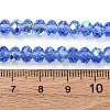 Electroplate Transparent Glass Beads Strands EGLA-A046-01B-20-4