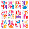 12Pcs Valentine's Day PET Hollow Out Drawing Painting Stencils DIY-WH0394-0177-1