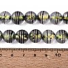 Frosted Handmade Foil Glass Beads Strands FOIL-Q002-02E-4