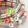 Personalized 3-Loop Iron Wrap Bracelets BJEW-JL121-01-4