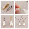 2Pcs 925 Sterling Silver Micro Pave Cubic Zirconia Peg Bails Pendants STER-HY0001-06G-3