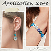 100Pcs 5 Colors Handmade Evil Eye Lampwork Beads LAMP-SP0001-04B-5
