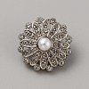 Zinc Alloy Rhinestone Shank Buttons FIND-WH0420-21A-P-1