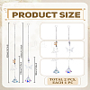 2Pcs 2 Styles Glass & Alloy Butterfly Hanging Suncathers HJEW-LP0002-89A-2