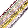 Transparent Electroplate Glass Beads Strands EGLA-S056-4mm-15-4