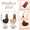 10Pcs 2 Style Wooden & Imitation Leather Pendant Keychain KEYC-TA0001-23-9