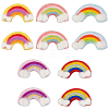 10Pcs 5 Colors Handwork Felt Needle Felting Rainbow Ornaments AJEW-BC0001-98-1