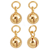 4Pcs 925 Sterling Silver Plain Bell Charms FIND-BC0014-30B-1