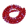 Electroplate Opaque Glass Beads Strands EGLA-Q132-6MM-01C-06-2