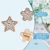 SUPERFINDINGS 40pcs 2 Colors 1-Hole Alloy Rhinestone Shank Buttons BUTT-FH0001-005-4
