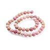 Natural Rhodonite Bead Strands G-E441-01-8mm-2