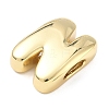 Brass Initial Beads KK-B167-27G-01N-2