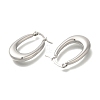 304 Stainless Steel Oval Hoop Earrings for Women EJEW-S227-69P-2