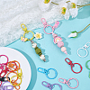 20Pcs 10 Colors Spray Painted Zinc Alloy Swivel Clasps FIND-SP0005-53-4
