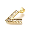 Rack Plating Brass Micro Pave Cubic Zirconia Pendants KK-L226-100G-V-2