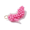 Glass Seed Beaded High Heel Pendants PALLOY-CJ00140-4