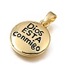 Brass with Black Enamel Pendants X-KK-CBAA632-35G-2