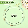 Natural Aquamarine & Quartz Crystal & Carnelian Faceted Round Beaded Necklaces NJEW-YW00007-2