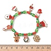 Christmas Alloy Enamel Charm Bracelets LS-BJEW-B155-01A-KCG-3