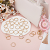 32Pcs Alloy Spring Gate Rings FIND-ME0003-23G-4