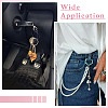 6Pcs Heart Alloy Spring Gate Rings FIND-TA0011-14C-6