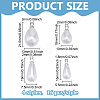 64Pcs 4 Styles ABS Plastic Imitation Pearl Pendants FIND-PH0027-71P-2