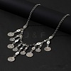 Ethnic Style Zinc Alloy Coin Tassel Bib Necklaces for Women FS-WG93FDD-02-1