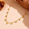 304 Stainless Steel Round Ball Tassel Bib Necklaces for Women FS-WG5B7A4-02-1
