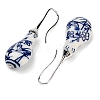 Gourd Porcelain Dangle Earrings EJEW-G398-03-2