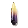 Pointed Back Gradient Glass Rhinestone Cabochons GLAA-B012-46-2